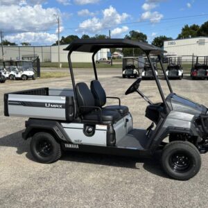 "Versatile cargo bed of the 2024 Yamaha Umax Two EFI Golf Cart, perfect for transporting golf gear or groceries."